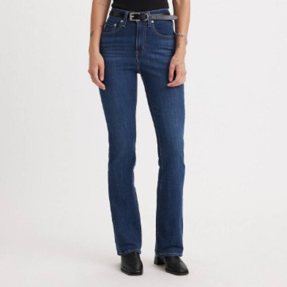 Levi’s 725 High rise Bootcut Medium Wash Indigo Blue Jeans W32  X L30 - Picture 1 of 16